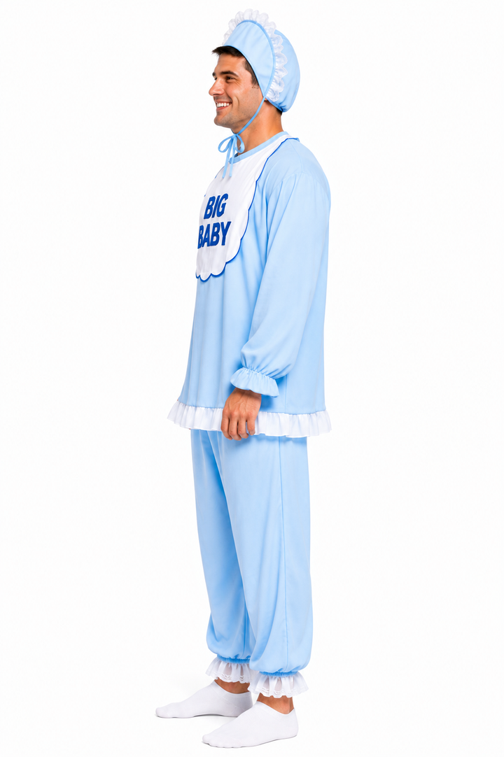 Blue Adult Baby Costume Novelty Fancy Dress Outfit