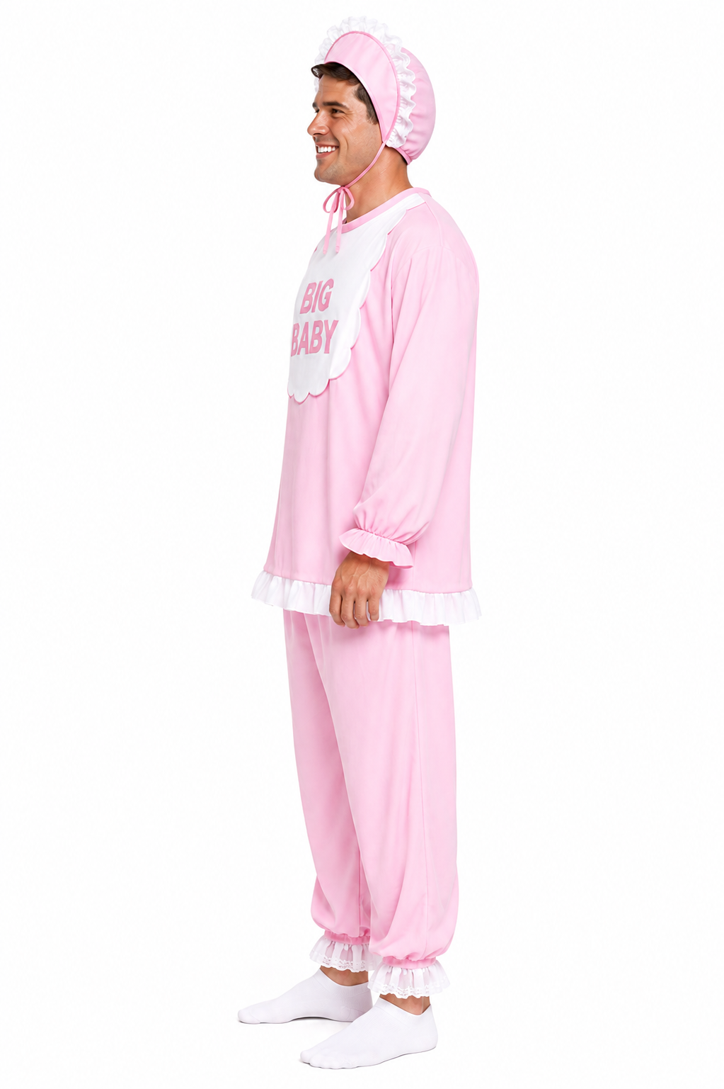 Pink Adult Baby Costume Novelty Fancy Dress Halloween Outfit