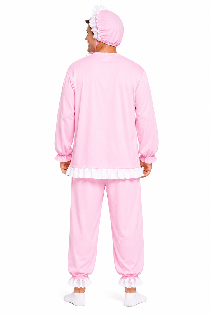 Pink Adult Baby Costume Novelty Fancy Dress Halloween Outfit
