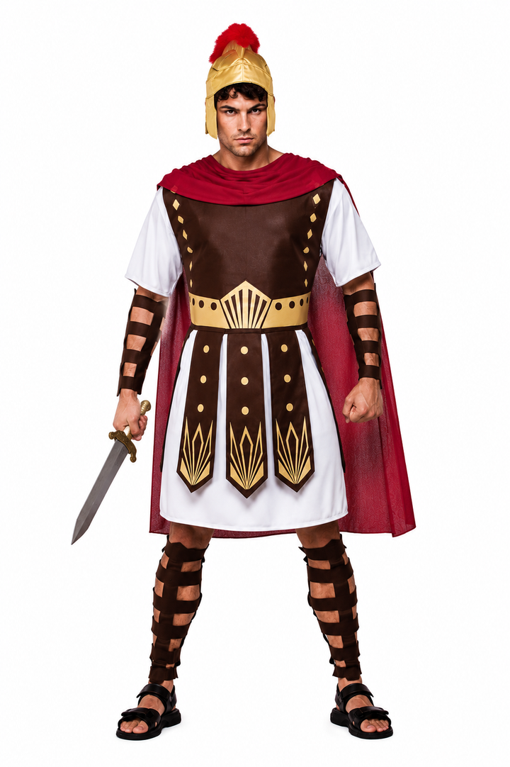 Mens Roman Centurion Gladiator Fancy Dress Costume