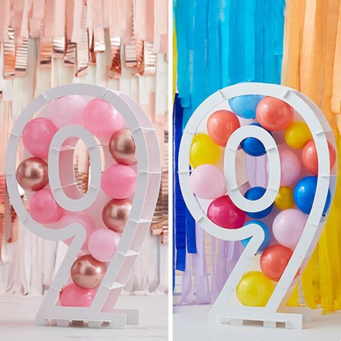 Balloon Mosaic Number Stand - 9