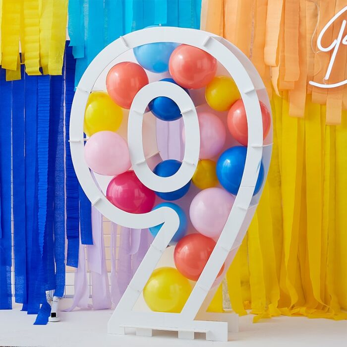 Balloon Mosaic Number Stand - 9