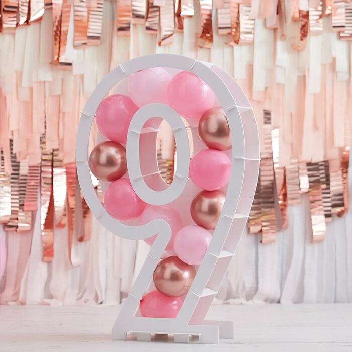 Balloon Mosaic Number Stand - 9