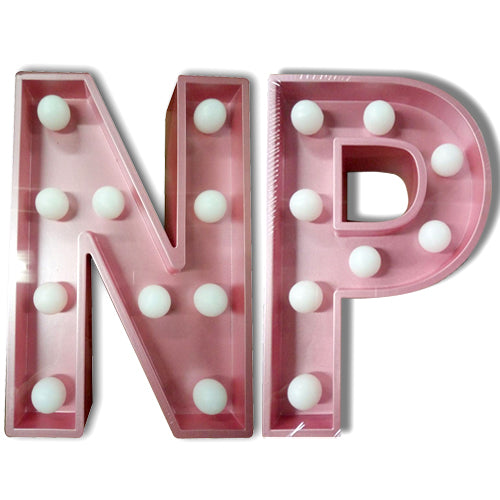 LED Light Up Letters - Pink Decorative Accessory