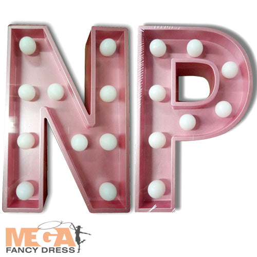 LED Light Up Letters - Pink Decorative Accessory