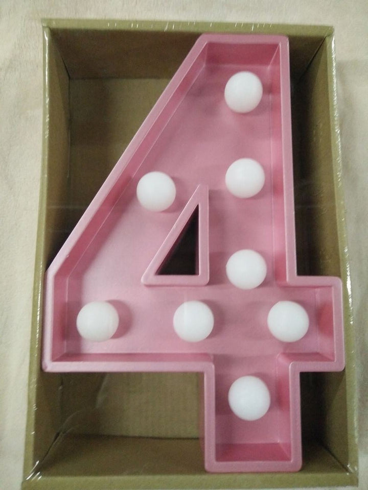 LED Light Up Letters - Pink Decorative Accessory