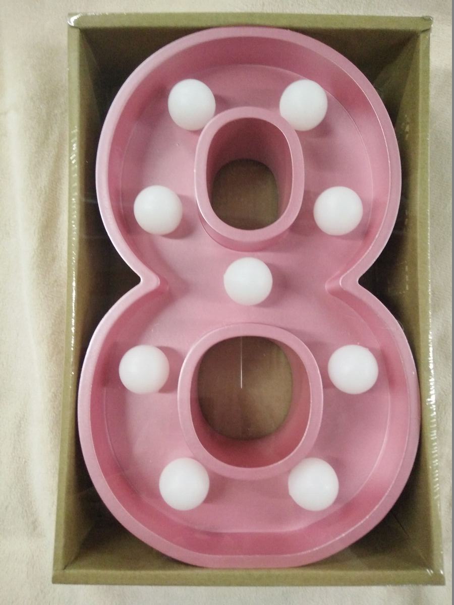 LED Light Up Letters - Pink Decorative Accessory