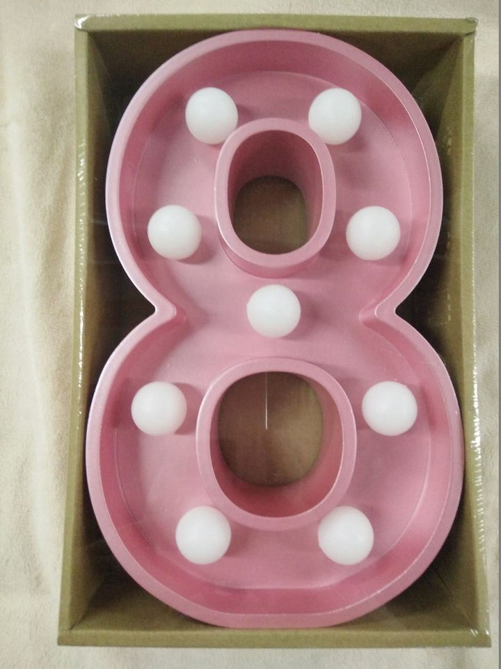 LED Light Up Letters - Pink Decorative Accessory