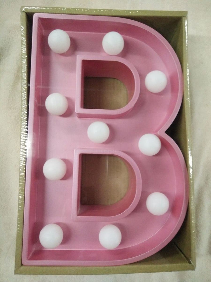 LED Light Up Letters - Pink Decorative Accessory
