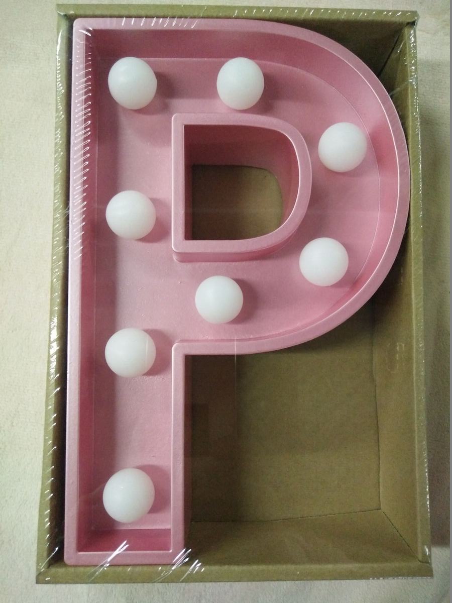 LED Light Up Letters - Pink Decorative Accessory
