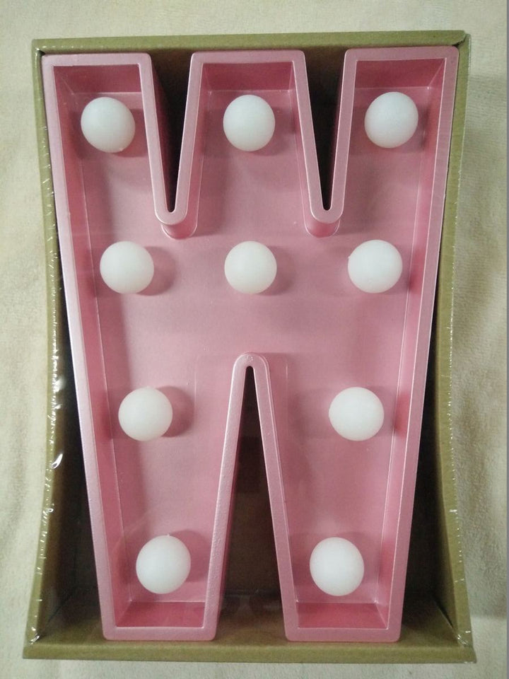 LED Light Up Letters - Pink Decorative Accessory