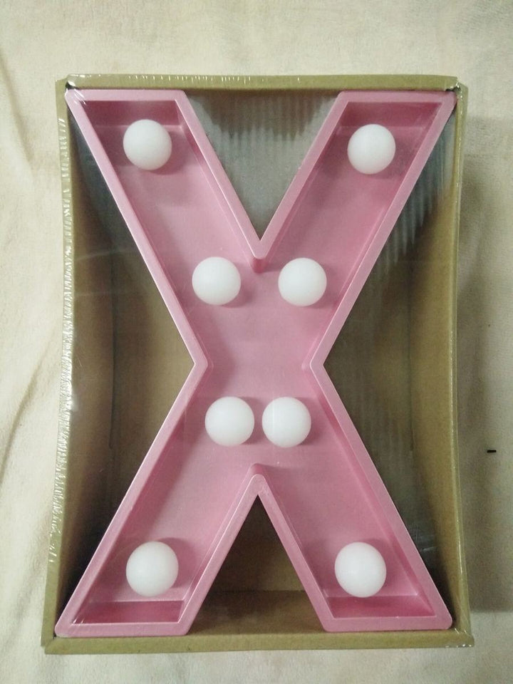 LED Light Up Letters - Pink Decorative Accessory