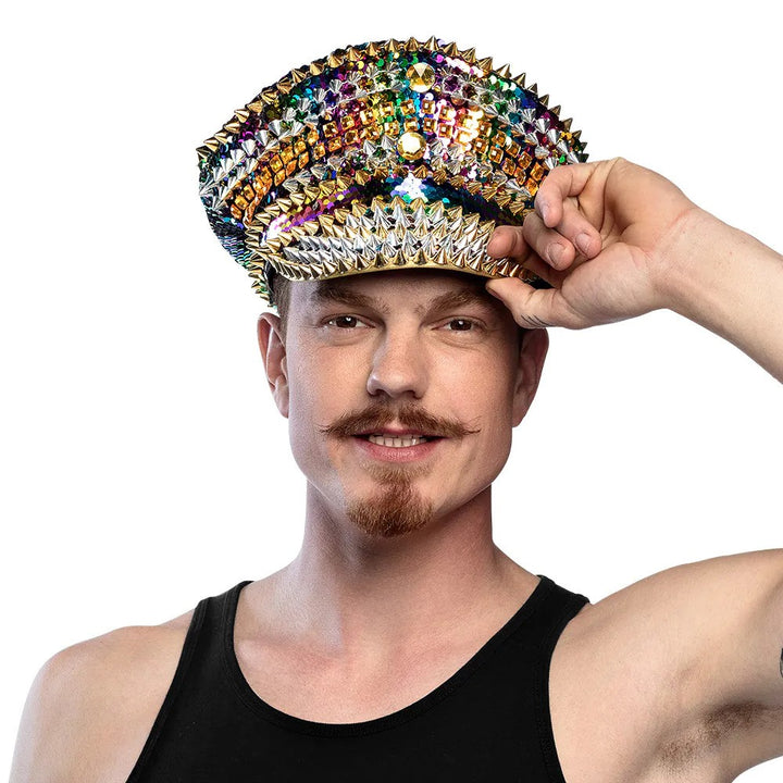 Rainbow Sparkle Captain Hat