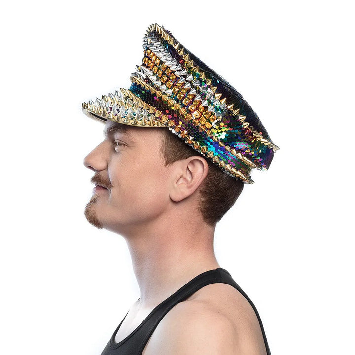 Rainbow Sparkle Captain Hat