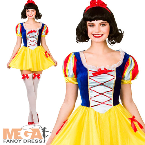 Ladies Snow White Fairy Tale Princess World Book Day Costume