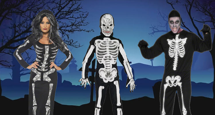 Shop Skeleton Halloween Costumes for Adults Kids Mega Fancy