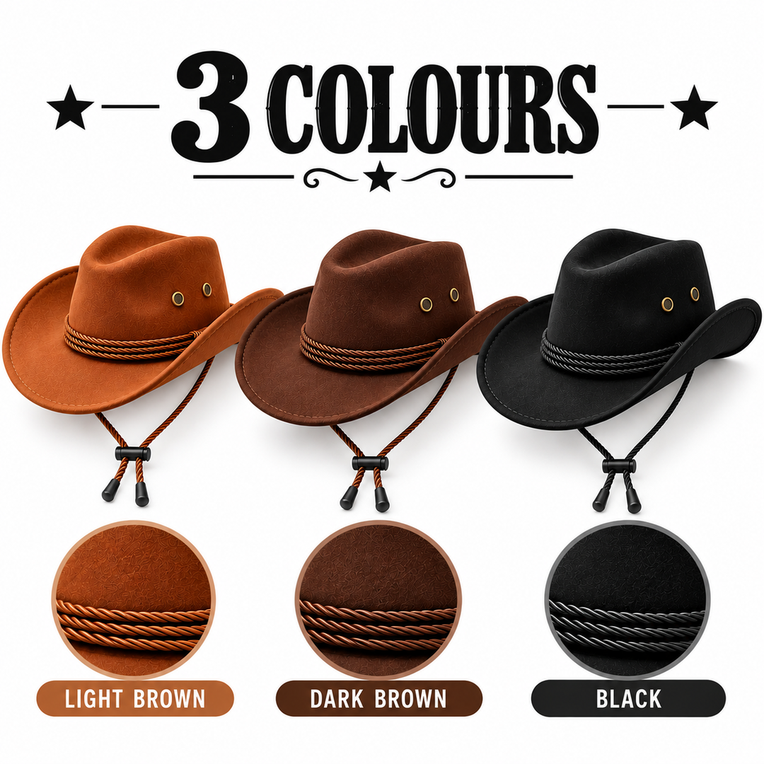 Adults Cowboy Hats 3 Pack Bundlle