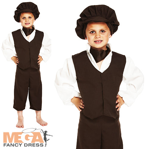 Boys Victorian Boy Historical Era Fancy Dress Costume