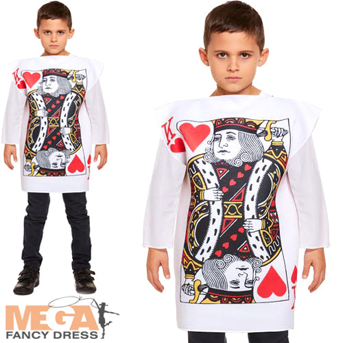 King of Hearts Kid's Playing Card Royalty Costume