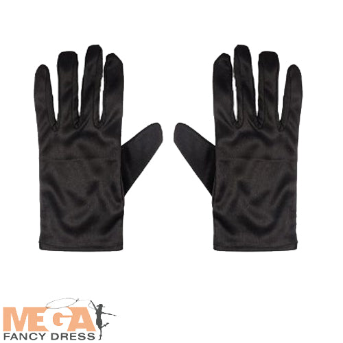 Adults Black Gloves Unisex Costume Accessories,