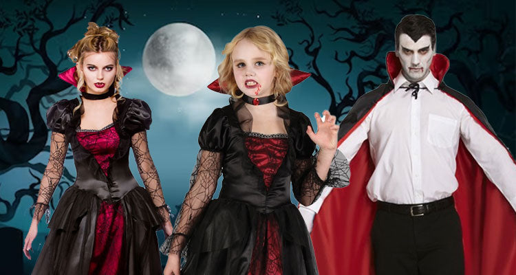 Shop Vampire and Vampiress Halloween Costumes Mega Fancy Dress