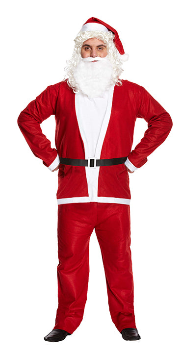 Mens Budget Santa Suit Festive Fancy Dress Costume