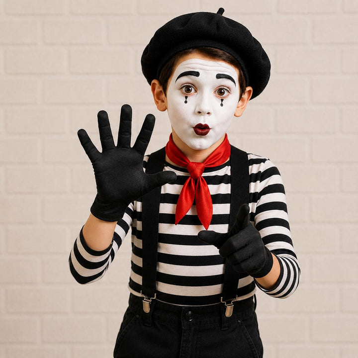 Kids Black Gloves