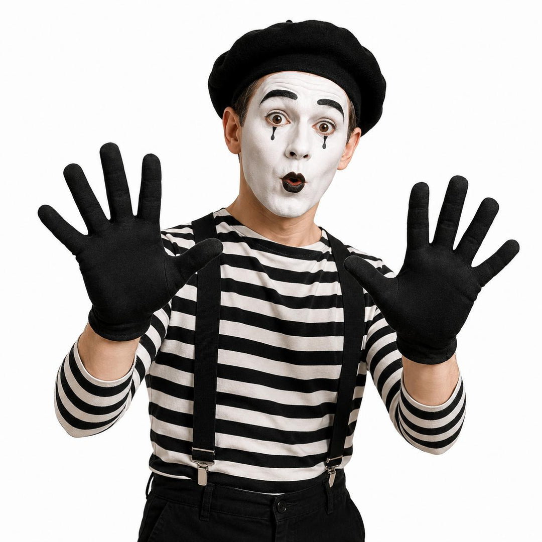 Adults Black Gloves Unisex Costume Accessories,