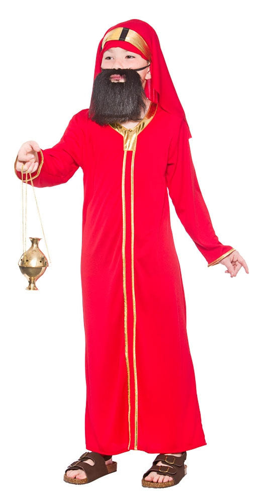 Boys Red Wise Man Balthazar Christmas Nativity Costume