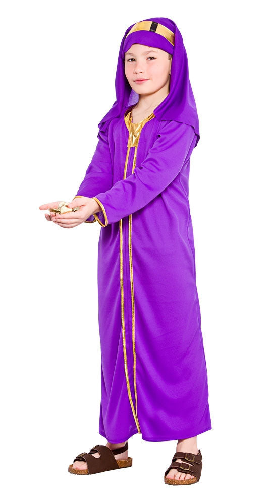 Boys Purple Wise Man Melchior Christmas Nativity Costume