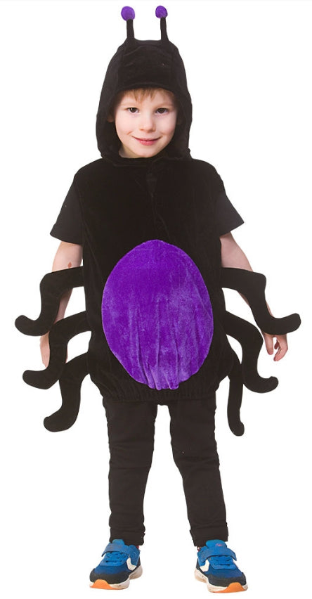 Kids Spider Tabard Halloween Animal Book Day Costume