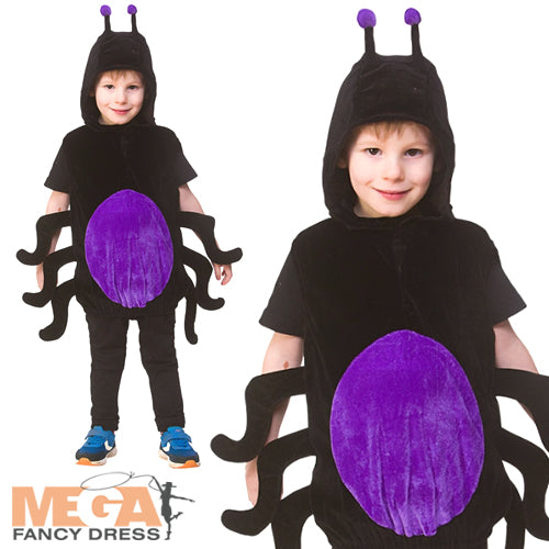 Kids Spider Tabard Halloween Animal Book Day Costume