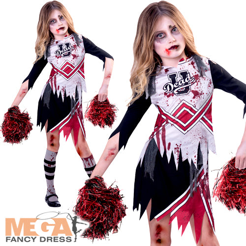 Zombie Cheerleader Girls Fancy Dress