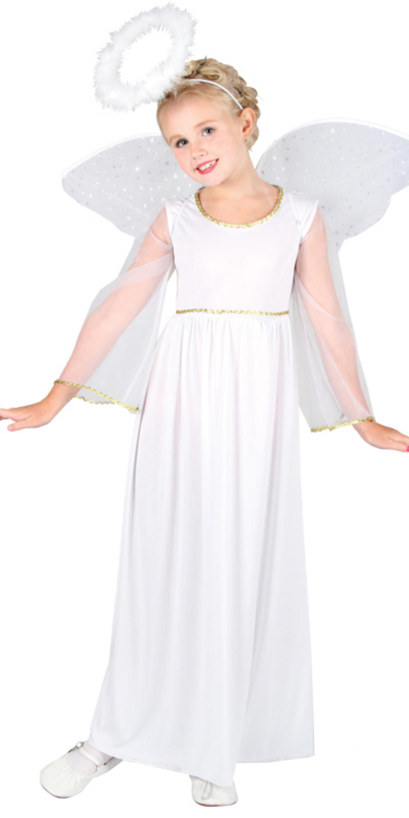Kids Nativity Angel Fancy Dress Christmas Costumes