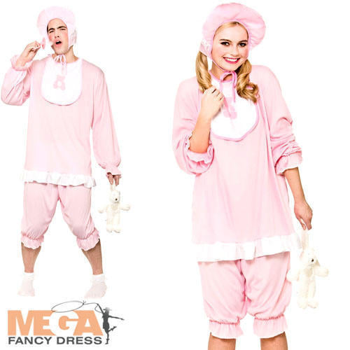 Adults Pink Cry Baby Fun Novelty Fancy Dress Costume