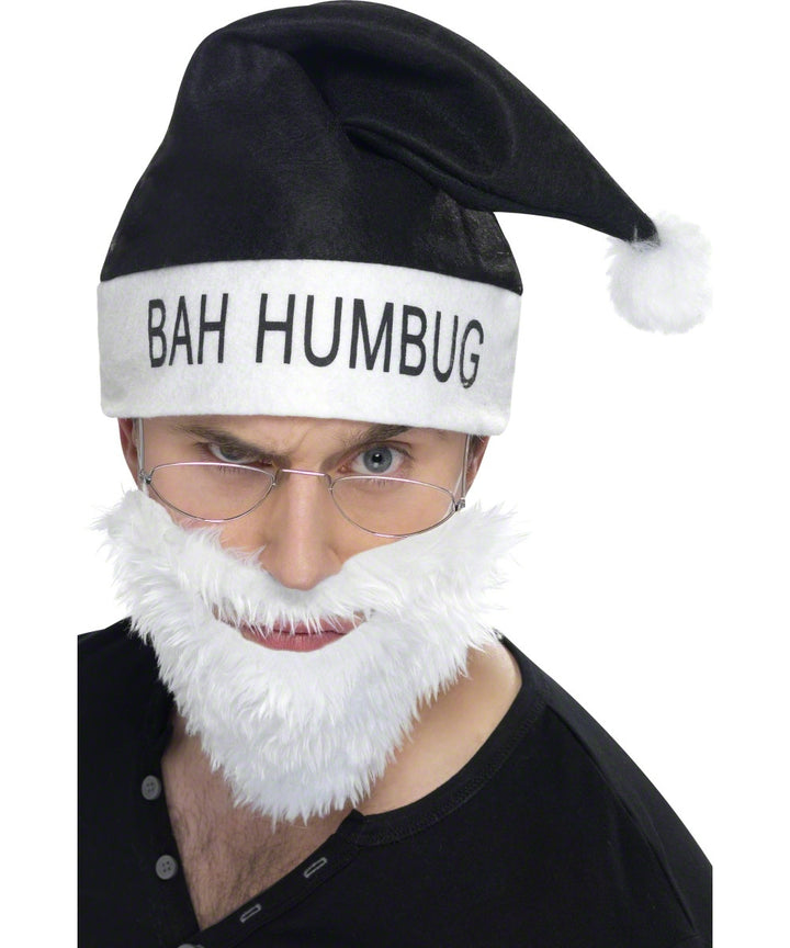 Bah Humbug Hat and Beard Christmas Set