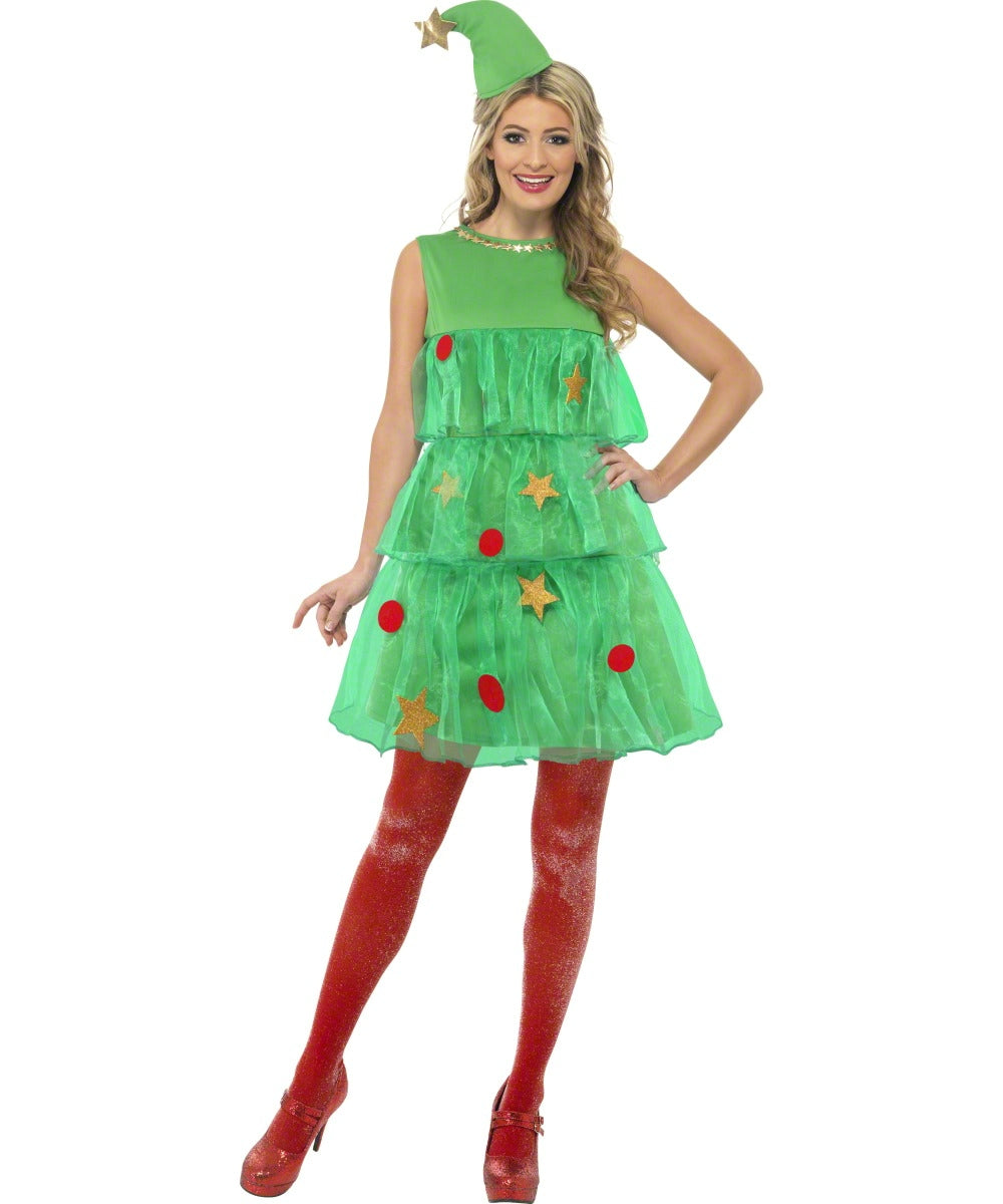Women's Christmas Tree Tutu Dress Costume