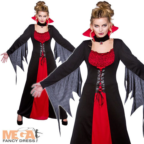 Ladies Vampiress Halloween Vampire Costume
