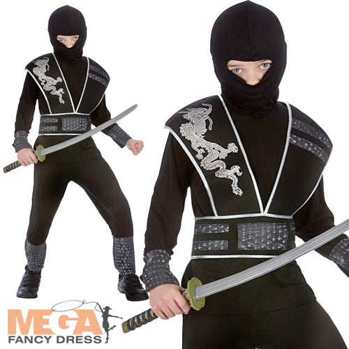 Boys Japanese Warrior Fighter Elite Ninja Costume