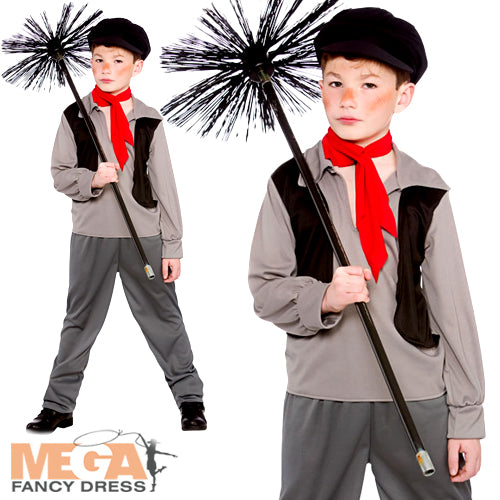 Boys Victorian Chimney Sweep Fancy Dress Halloween Costume