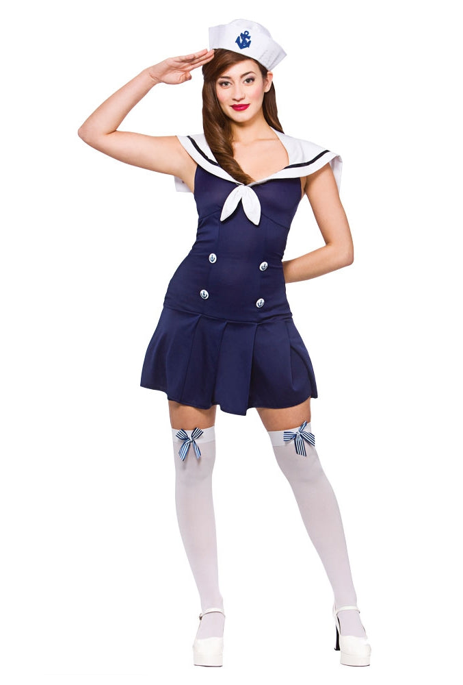 Ladies Ahoy Sailor Navy Military Uniform Costume