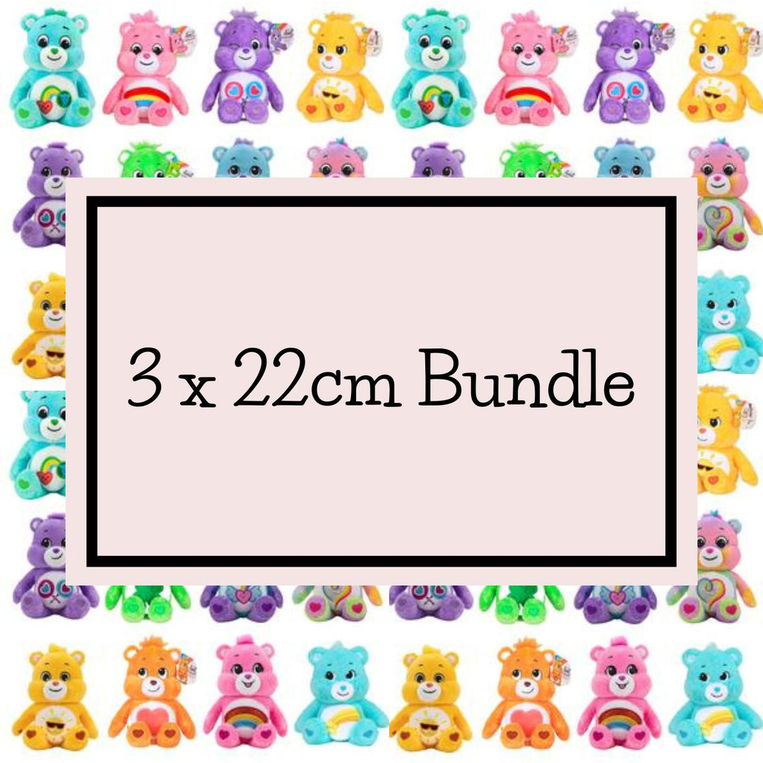 3 x 22cm Random Care Bear Bundle