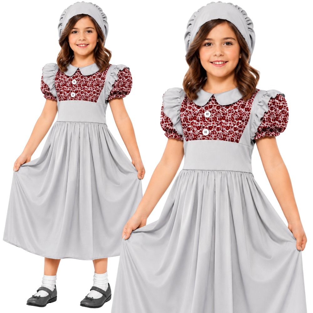 Victorian Schoolgril Girls Fancy Dress Costume