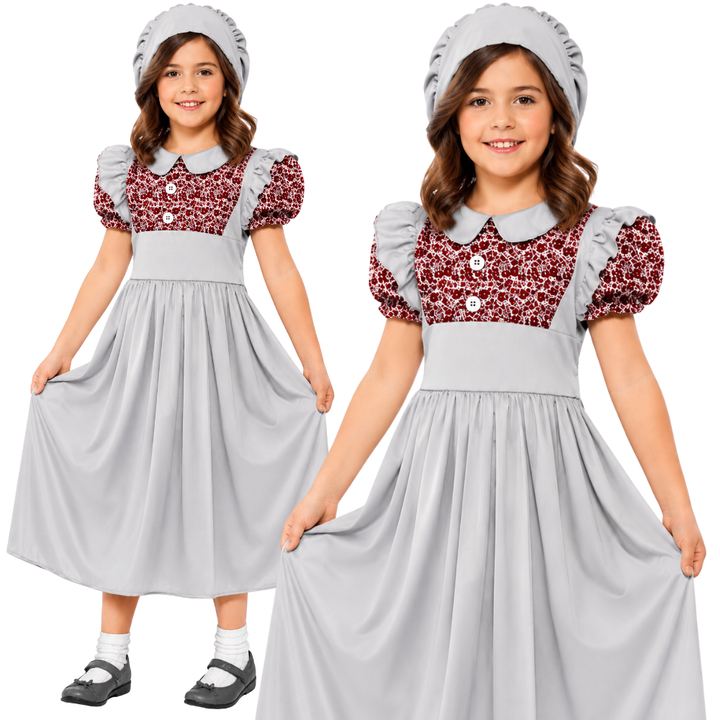Victorian Schoolgril Girls Fancy Dress Costume