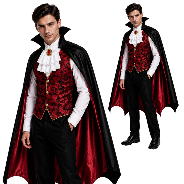 Mens Vampire Halloween Fancy Dress Costume