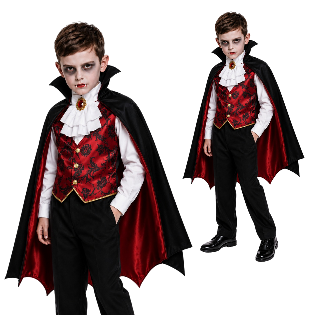 Boys Vampire Halloween Fancy Dress Costume