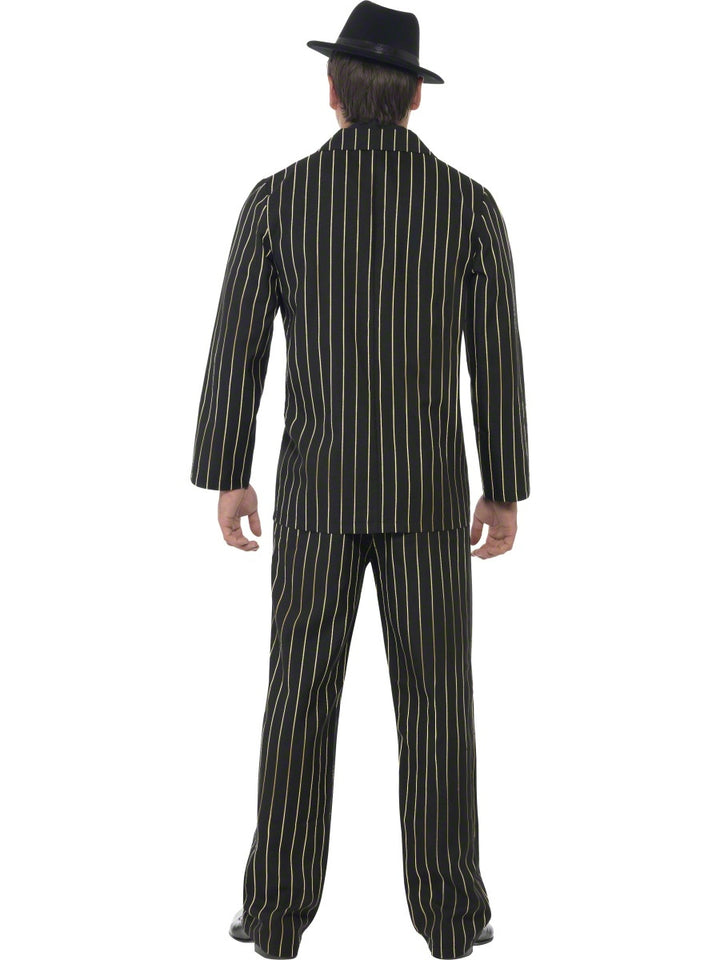 Gold Pinstripe Gangster Suit Costume Gangster Fancy Dress