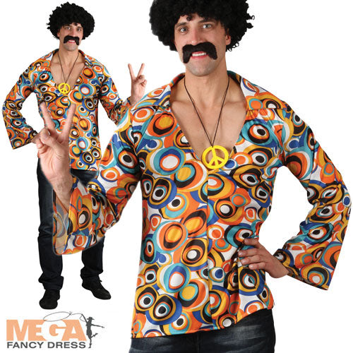 Men's Groovy Hippie 60s 70s Costume Shirt
