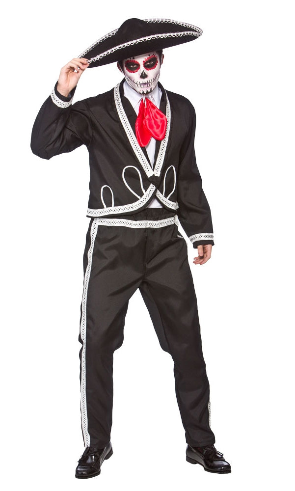 Deluxe Mariachi Day of the Dead Cultural Celebration Mens Costume