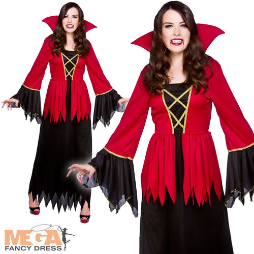 Ladies Vampiress Halloween Vampire Costume